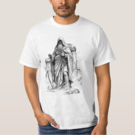 Ancient European Stone Guardian with Ritual Axe T Shirt
