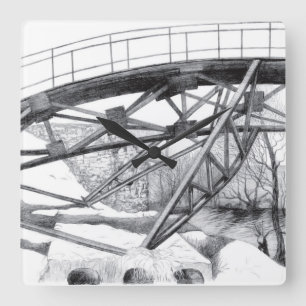 Ancient Footbridge Fyrkantig Klocka
