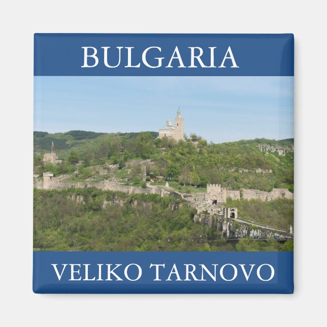 Ancient fortress Tsarevets in Veliko Tarnovo, Bulg Magnet (Framsidan)