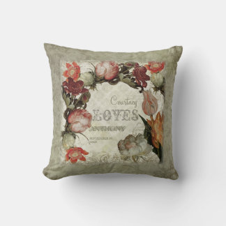 Ancient Garden Vintage Blommigt Tulip Ro Hellebore Kudde