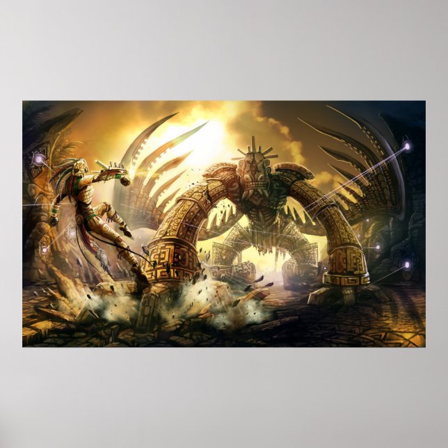 Ancient Golem Fight Poster (Framsidan)