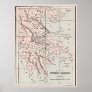 Ancient Greece Karta (1901) Poster