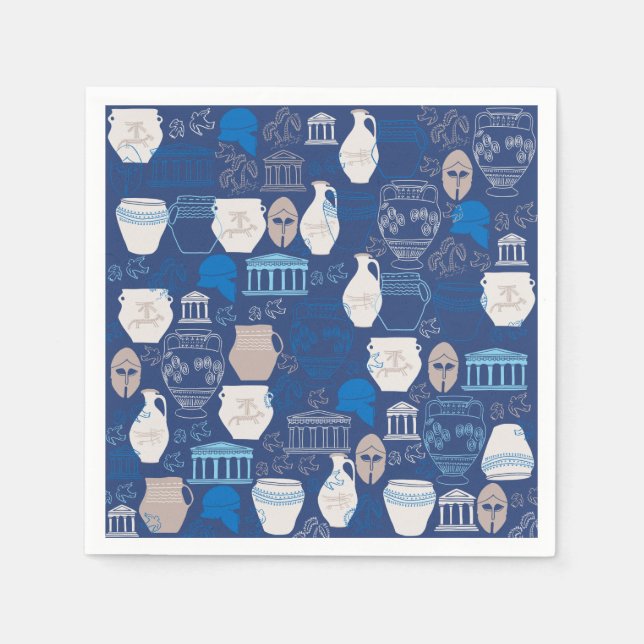Ancient Greece Papper Napkins Pappersservett (Framsidan)