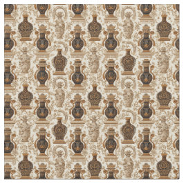 Ancient Greece Toile de Jouy Classic Vases Pattern Tyg