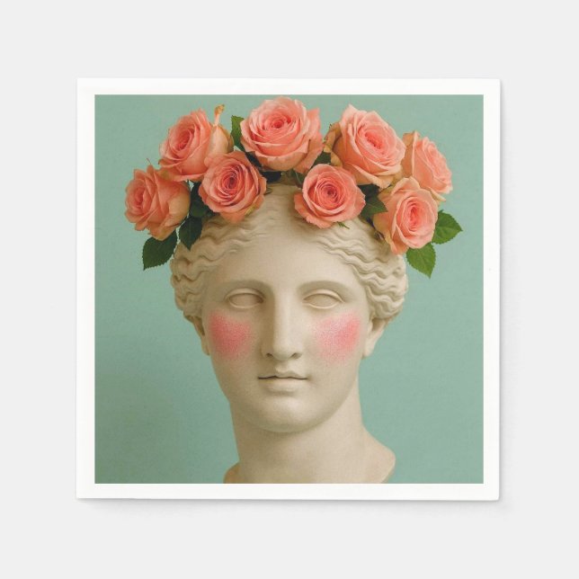 Ancient Greek Flower Napkins. Pappersservett (Framsidan)