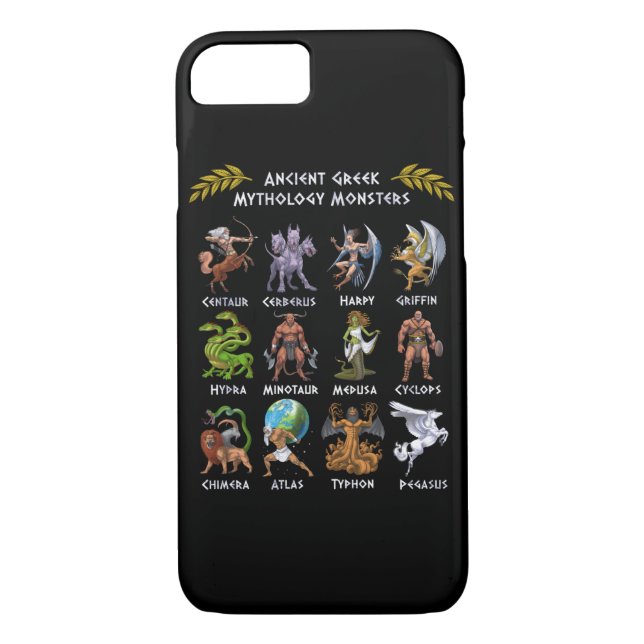 Ancient Greek Mythology Monsters Case-Mate iPhone Skal (Baksida)