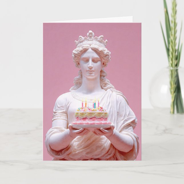 Ancient Greek Statue Funny Birthday Card Kort (Framsida)