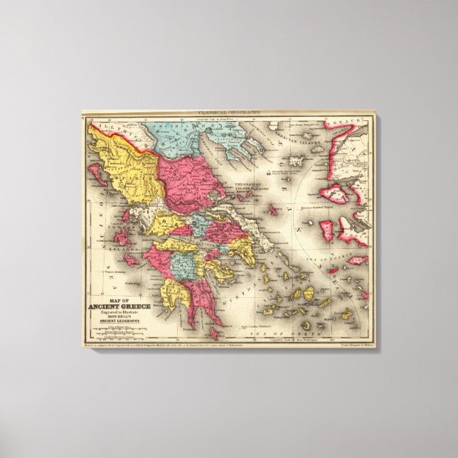 Ancient Grekland 2 Canvastryck (Framsida)