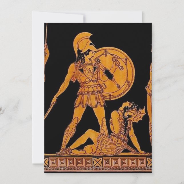 Ancient Gud och Goddess Frieze - Grekland Inbjudningar (Framsida)