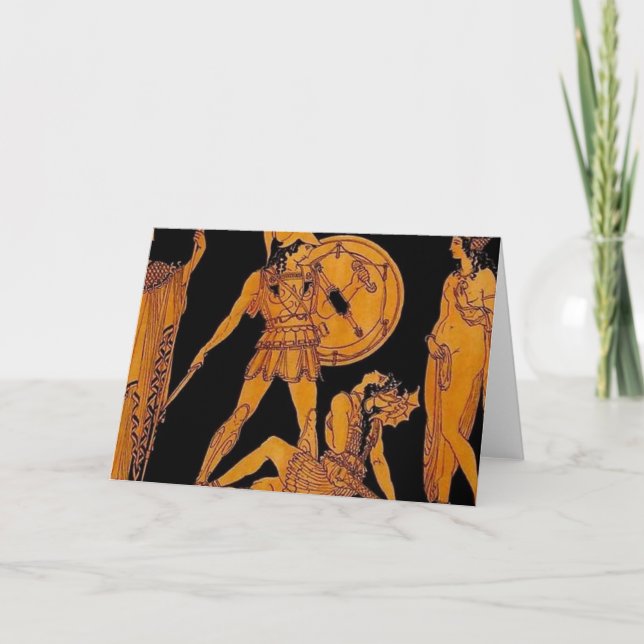 Ancient Gud och Goddess Frieze - Grekland Kort (Framsida)