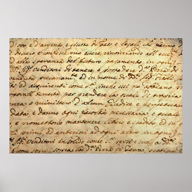 Ancient handuscript från 1700-talet skrivet i bläc poster (Framsidan)