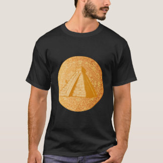 Ancient Helig Mayan Aztec Calendar Pyramid Geomet T Shirt