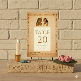 Ancient Hieroglyph King and Queen Egyptian Wedding Bordsnummer