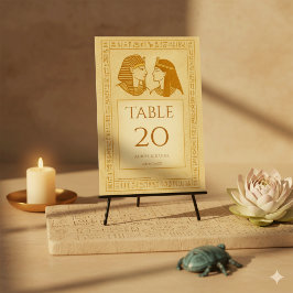 Ancient Hieroglyphs King & Queen Egyptian Wedding Bordsnummer