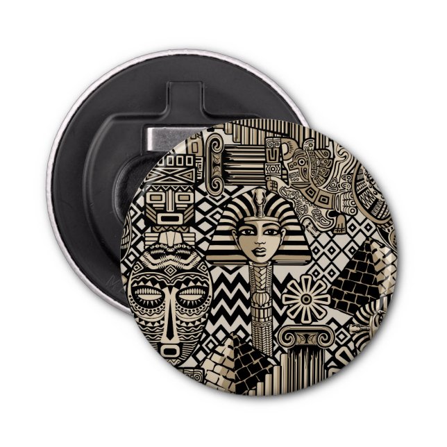 Ancient Historical Symbols Tatto Stil Flasköppnare (Framsidan)