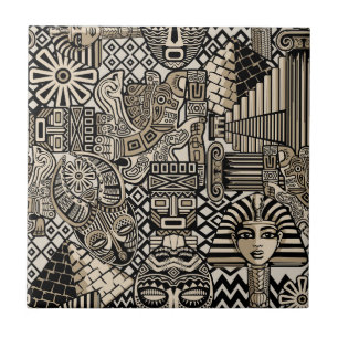 Ancient Historical Symbols Tatto Stil Kakelplatta