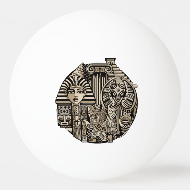 Ancient Historical Symbols Tatto Stil Pingisboll (Framsidan)