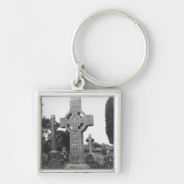 Ancient Ireland High Kor Fyrkantig Silverfärgad Nyckelring