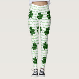 Ancient Irish Dikt St. Patrick Hymn Hjort Gråter Leggings