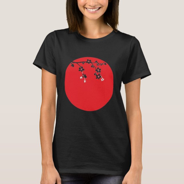 Ancient Japanese Cherry Blossom T Shirt (Framsida)
