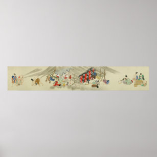 Ancient Japansk Fart Battle - andra Rullan Poster