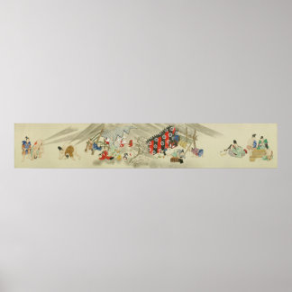 Ancient Japansk Fart Battle - andra Rullan Poster