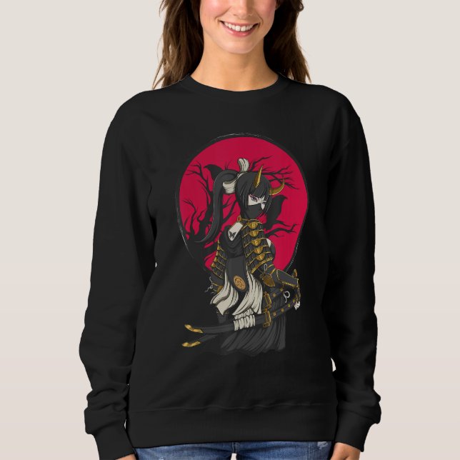 Ancient Japansk Female Samurai Katana Ronin Geish T Shirt (Framsida)