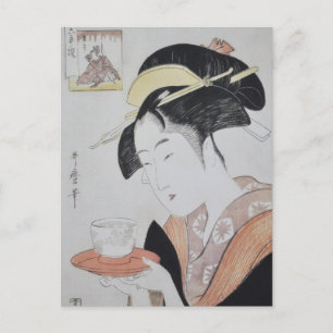 Ancient Japansk målningscirca 1796 Vykort