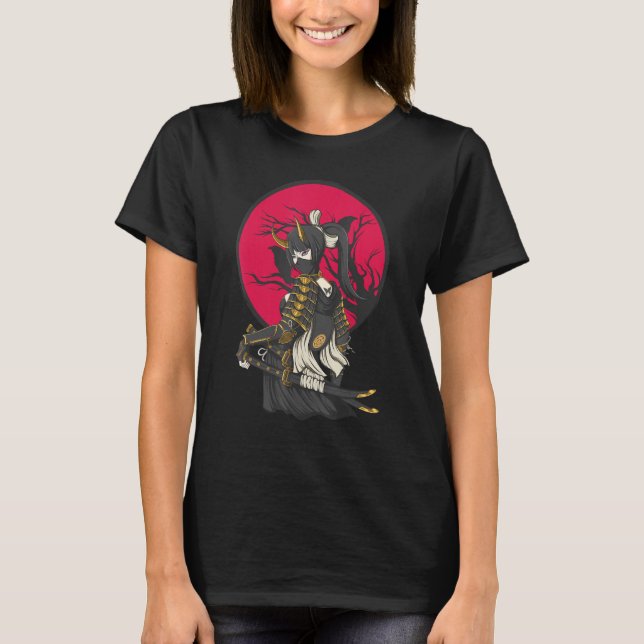 Ancient Japanska Samurai Bushido Katana Ronin Asia T Shirt (Framsida)
