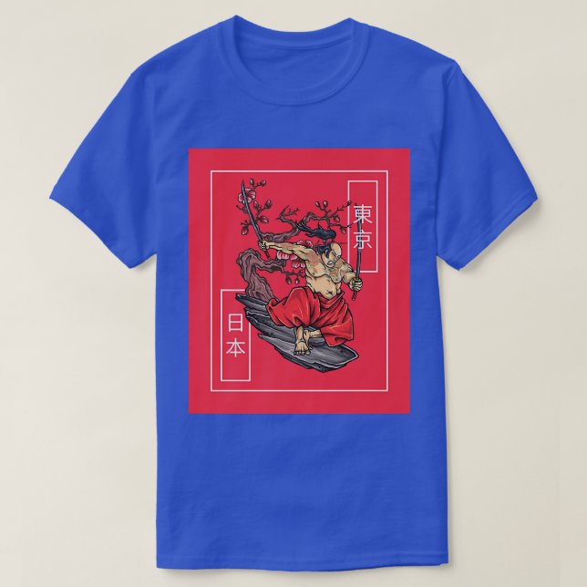 Ancient Japanska Samurai Warrior Tokyo  T Shirt (Design framsida)