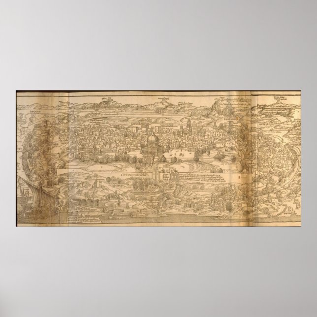 Ancient Jerusalem Karta Poster (Framsidan)