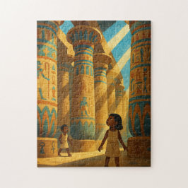 Ancient Karnak Columns Helig Puzzle Blue Pussel