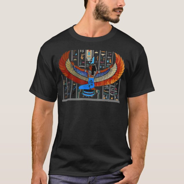 Ancient Kemet Egyptian Royalty Mor Goddess Isis T Shirt (Framsida)