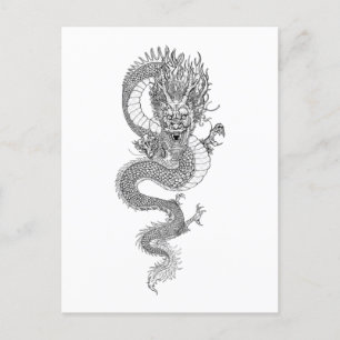 Ancient kinesisk drake vykort