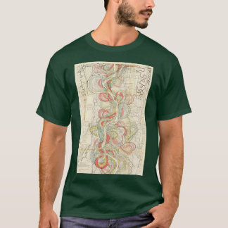 Ancient Kurser Mississippi River Meander Bälte Pla T Shirt