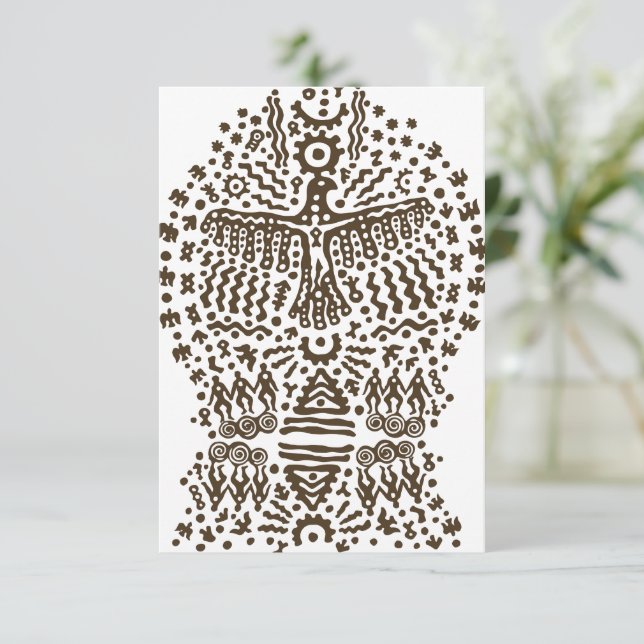 Ancient Legend: Giant Bird and Tribal Tält Tack Kort (Stående Fram)