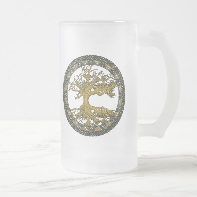 Ancient Livets träd Frostat Ölglas (Höger)