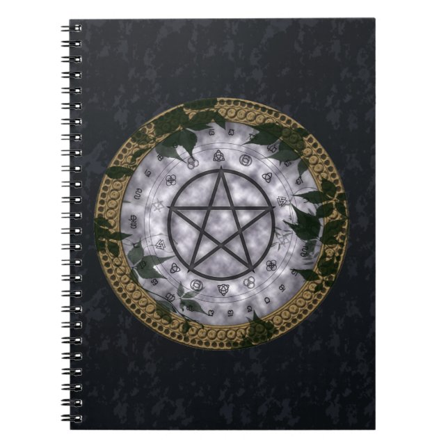 Ancient Magic Pagan Pentacle Anteckningsbok (Framsidan)