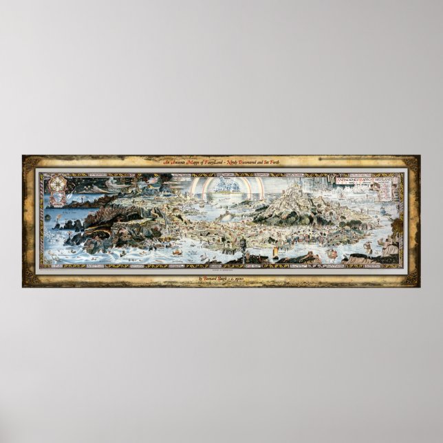 Ancient Mappe of Fairyland Poster (Framsidan)