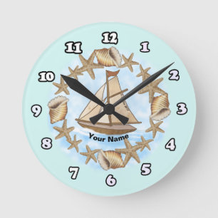 Ancient Mariner-båtklocka Rund Klocka