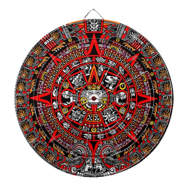 Ancient Mayan Aztec Record of Days Dartboard Darttavla (Framsidan)