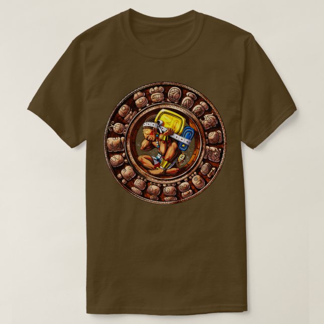 Ancient Mayan Calendar T Shirt (Design framsida)