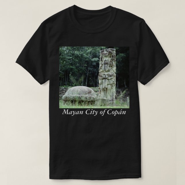 Ancient Mayan City Copan N. Western Honduras Photo Tee (Design framsida)