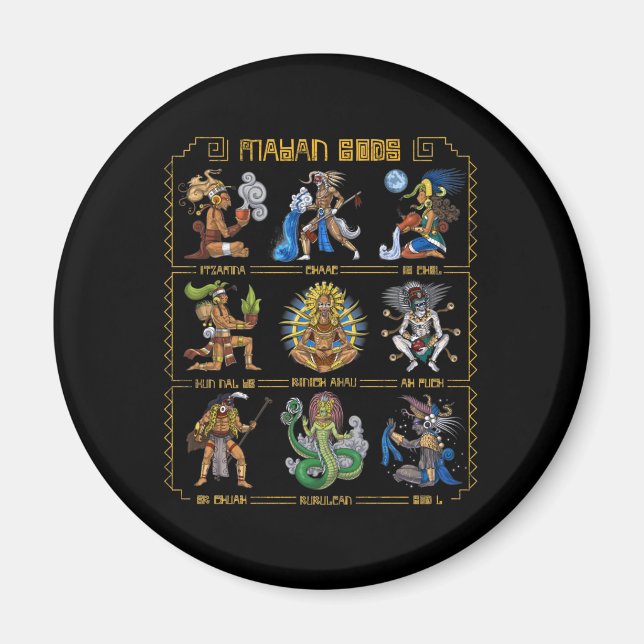 Ancient Mayan Gods Magnet (Framsidan)
