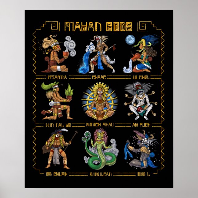 Ancient Mayan Gods Poster (Framsidan)