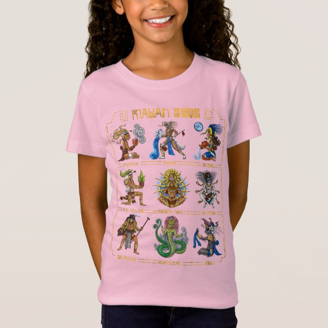Ancient Mayan Gods T Shirt (Framsida)