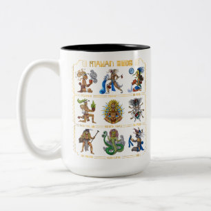 Ancient Mayan Gods Två-Tonad Mugg
