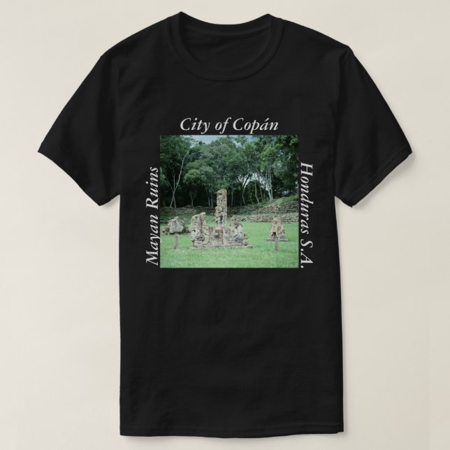 Ancient Mayan Ruins Copan Honduras Photo Design T-shirt (Design framsida)