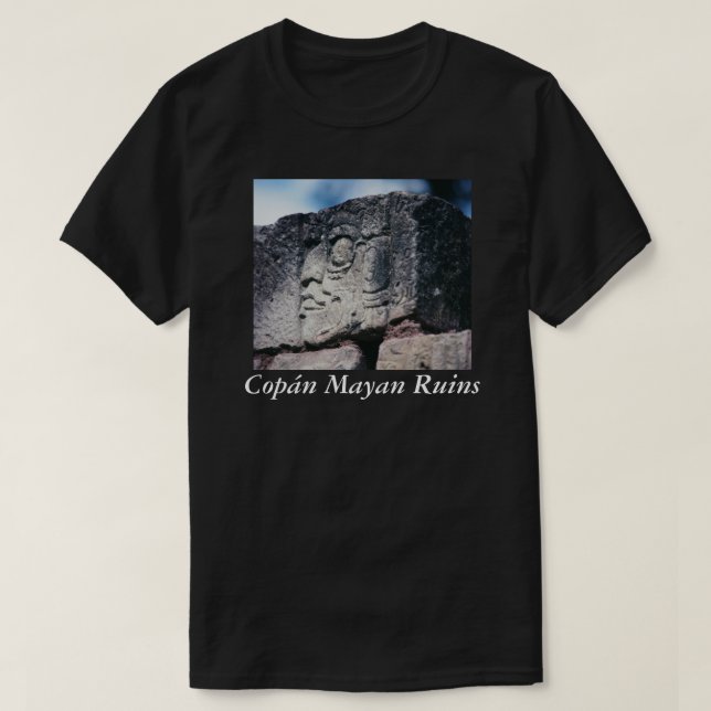 Ancient Mayan Ruins Copan Honduras Photo Designad Tee Shirt (Design framsida)
