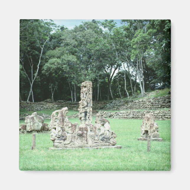 Ancient Mayan Ruins Copan N.W. Honduras Photo Magnet (Framsidan)
